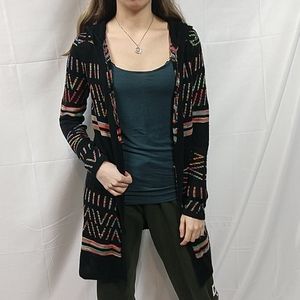 Long hooded sweatshirt